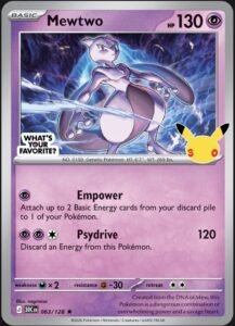 Pokémon TCG 30th Celebration Mewtwo promo card