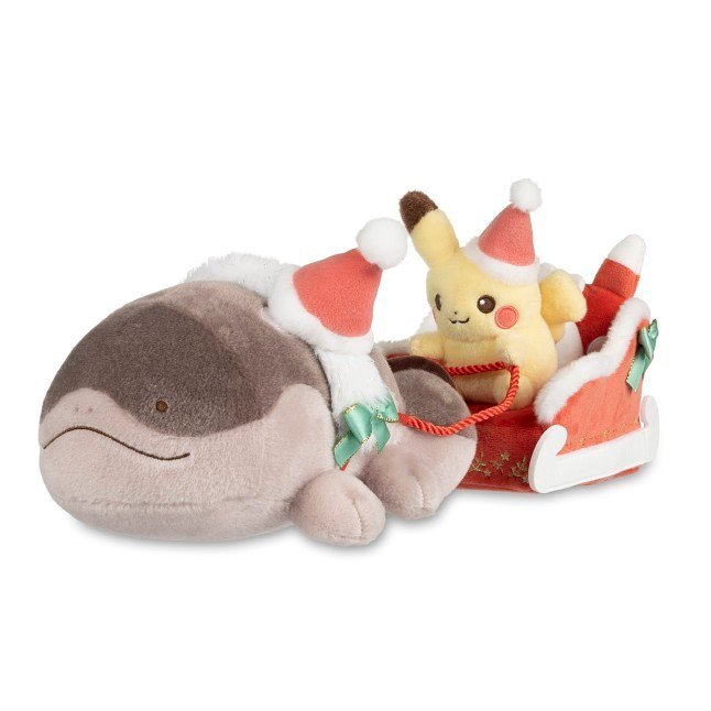 Pikachu and Clodsire Holiday Helpers Plush sleigh