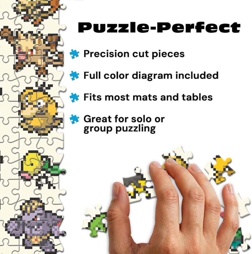 Buffalo Games Pokémon Pixel Rainbow 1000-piece puzzle precision cut pieces
