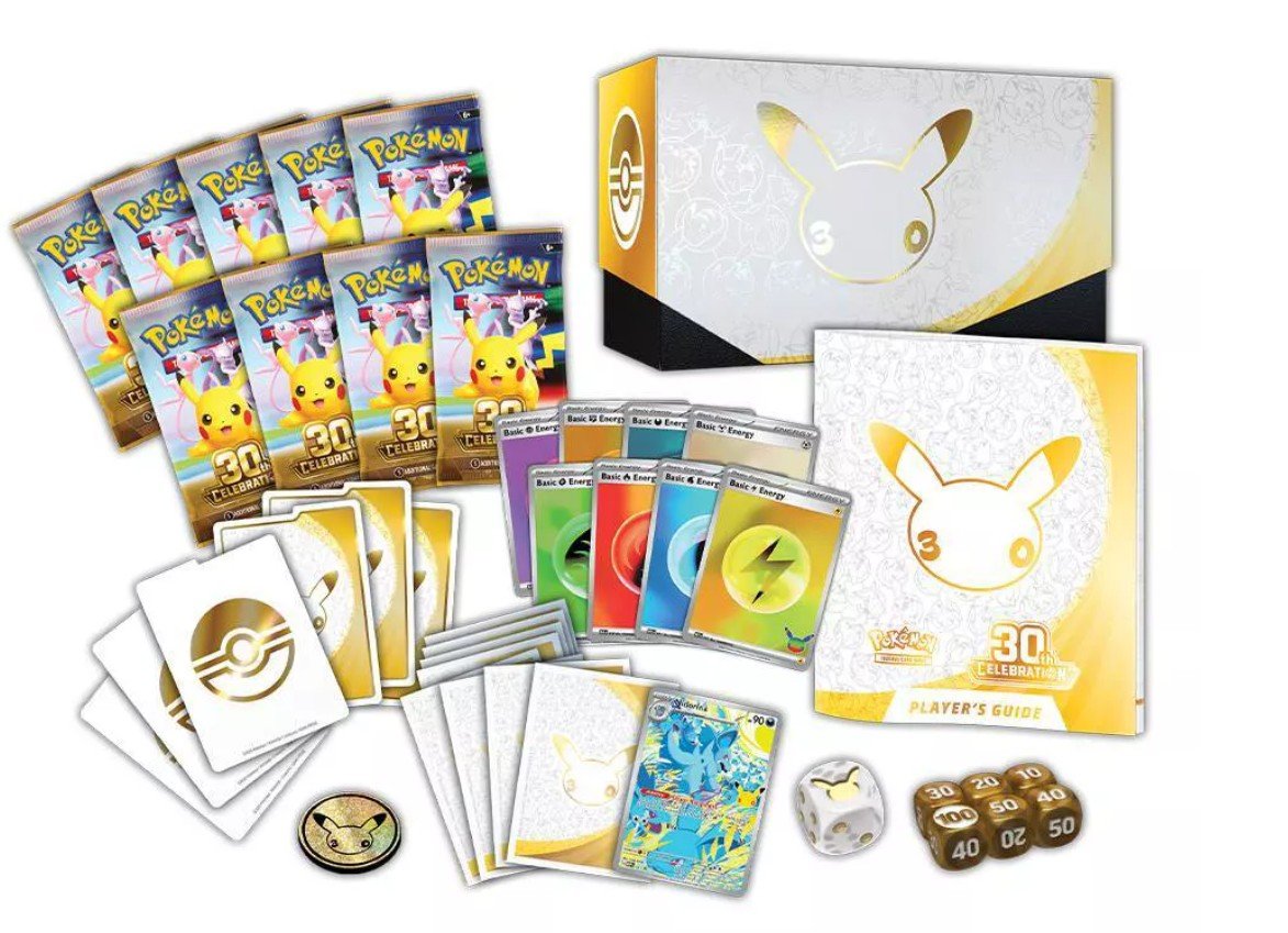 Pokemon TCG 30th Celebration Elite Trainer Box contents