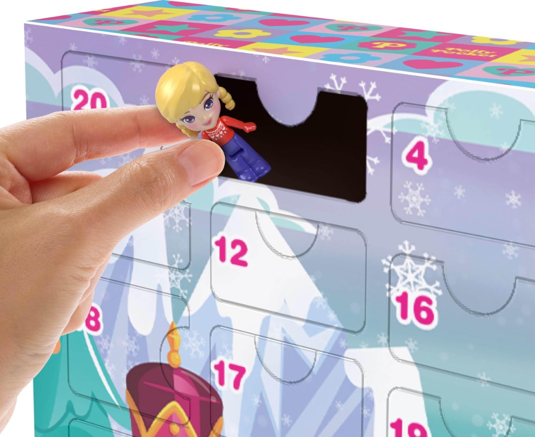Polly Pocket Advent Calendar gingerbread house compact and doll