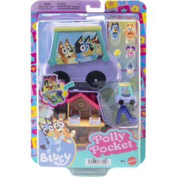 Polly Pocket Bluey Compact playset with Bluey and Bingo figures
