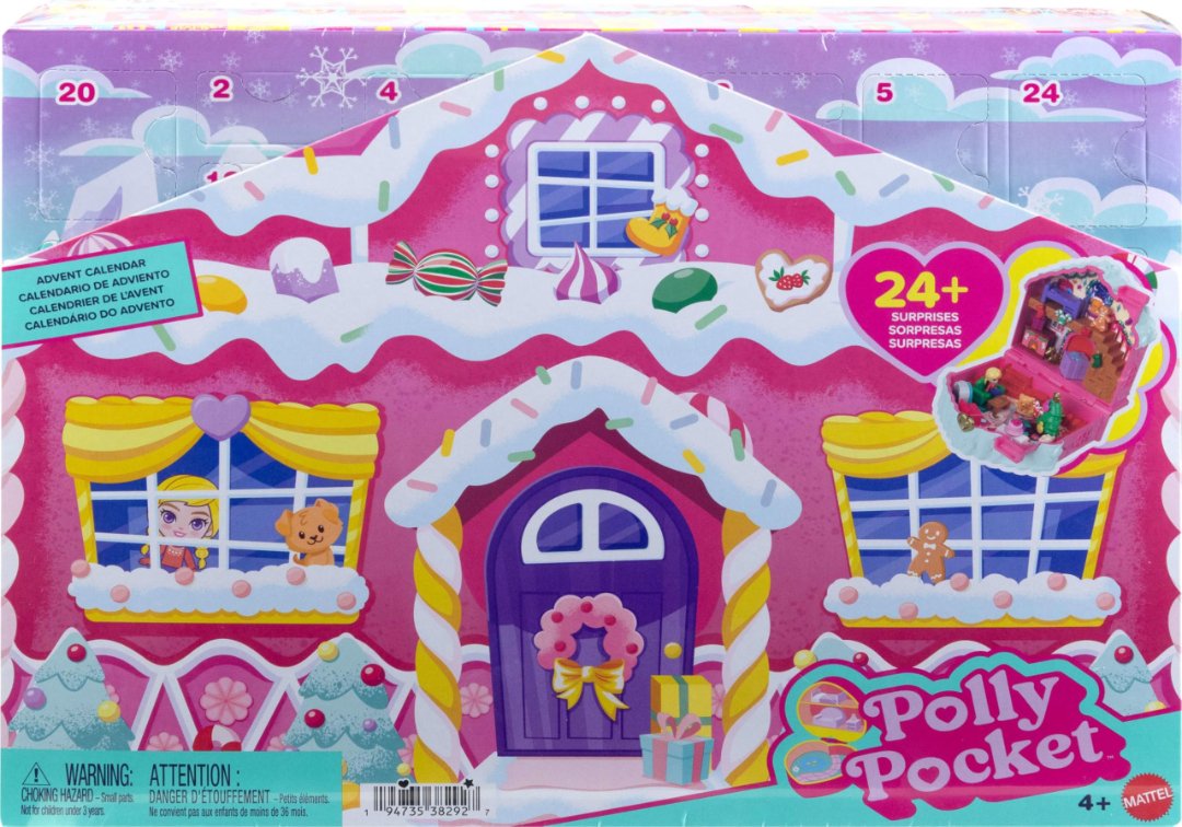 Polly Pocket Dolls Advent Calendar Gingerbread House Playset box front