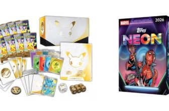Pokemon TCG 30th Celebration Elite Trainer Box and 2026 Topps Neon Marvel box