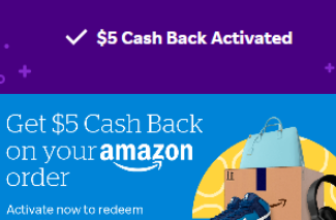 Rakuten $5 Cash Back on Amazon order offer
