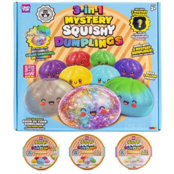 RMS Original Squishy Dumpling 3-Pack Mystery Box with three containers
