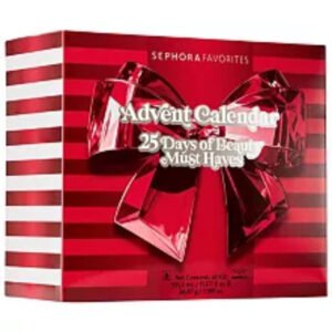 Sephora Favorites Advent Calendar red striped box with bow