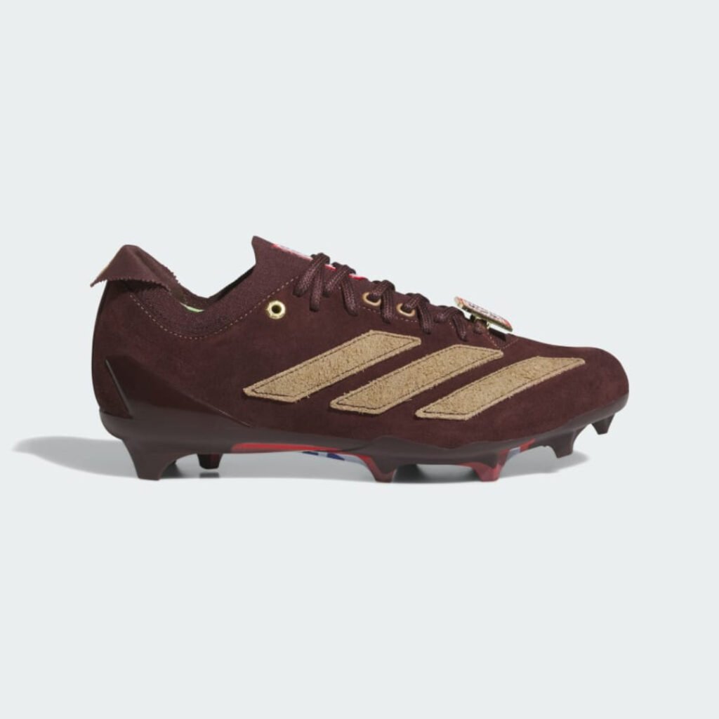 Second side view of the Snickers x adidas Adizero Electric+ II cleat