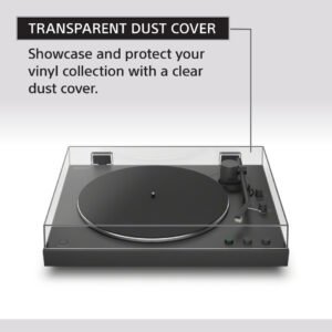 Sony PS-LX3BT transparent dust cover top view feature