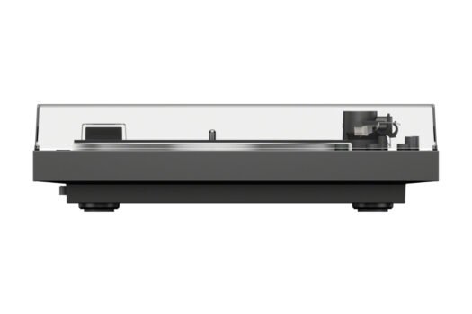 Sony PS-LX3BT Bluetooth turntable black studio product shot with dust cover closed