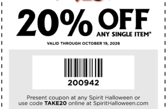 Spirit Halloween 20% off any single item coupon