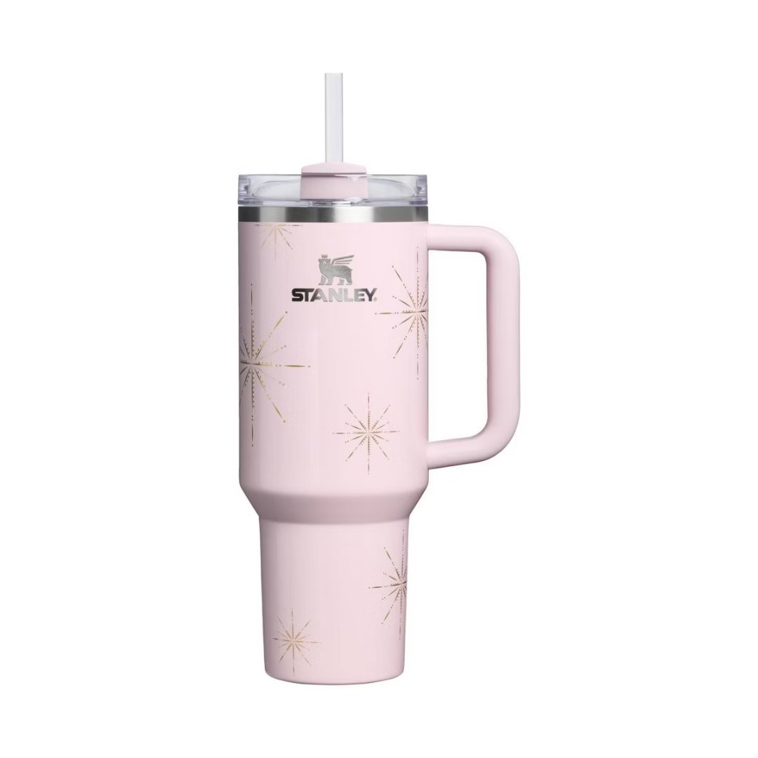 Stanley 40oz Quencher in Flamingo (pink) Winter Radiance