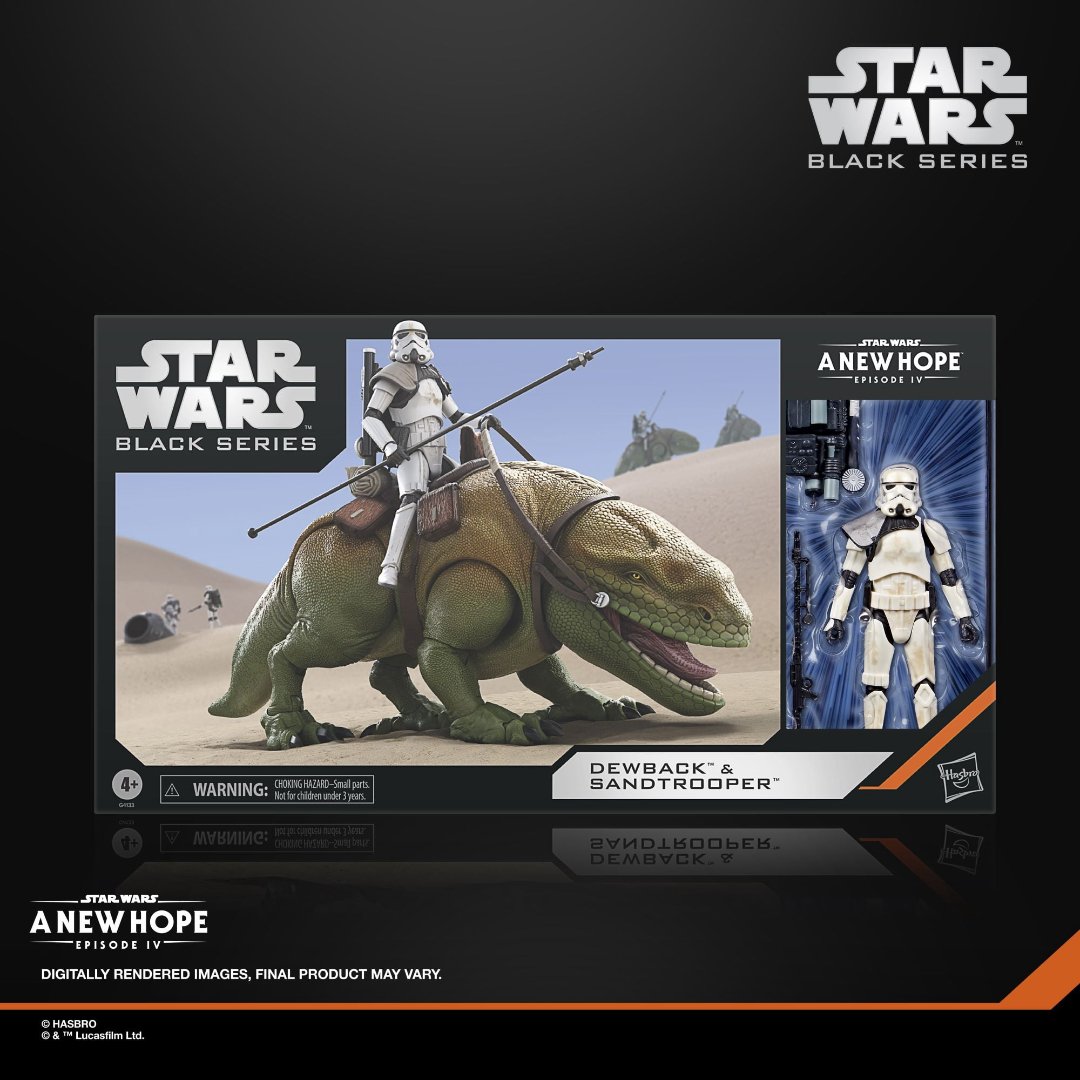 Star Wars The Black Series Dewback and Sandtrooper A New Hope box