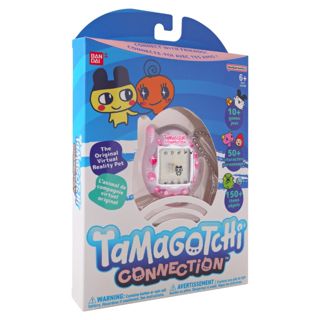 Tamagotchi Connection Strawberry Pearl Milk package, angled