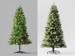 Target 6.5-foot lit Alberta Spruce and larger artificial Christmas trees