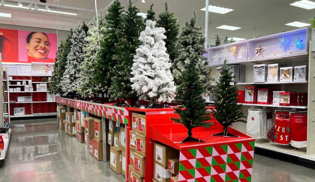 Target Wondershop artificial Christmas trees holiday display