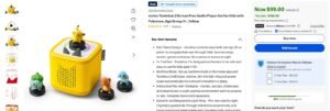 Walmart listing for the Toniebox 2 Pokemon set at $99, was $199.99