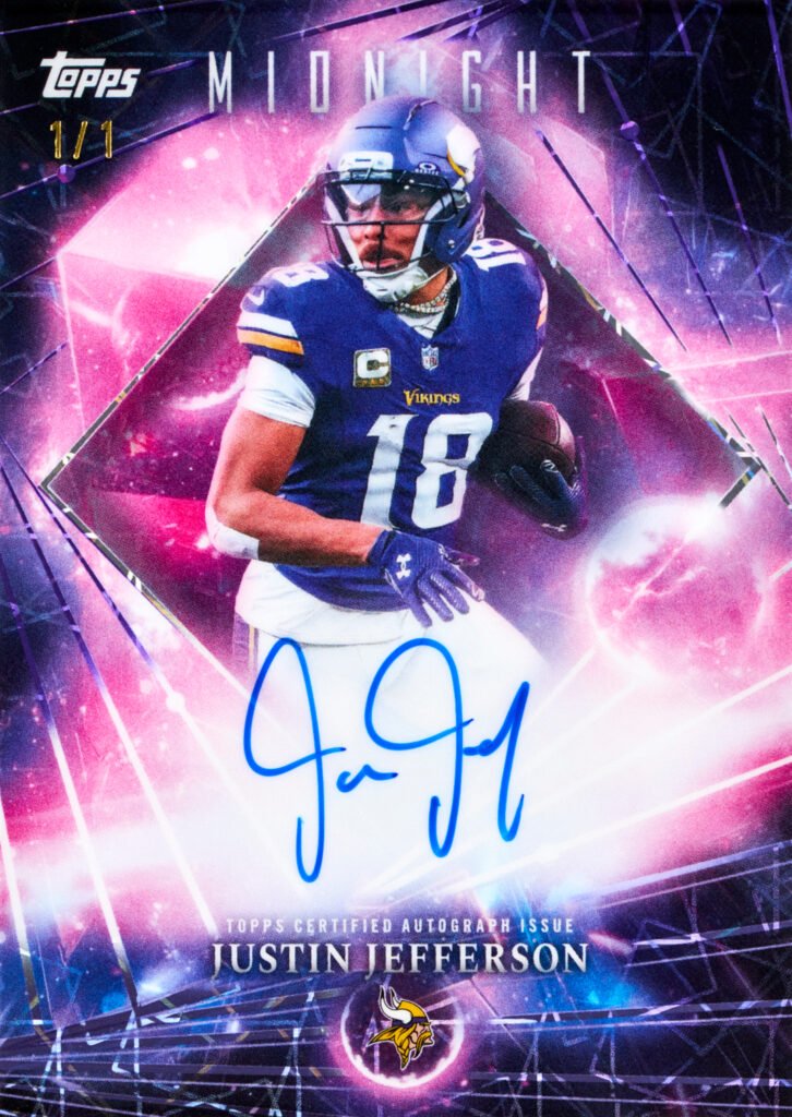 2026 Topps Midnight Football Justin Jefferson autograph 1/1 card
