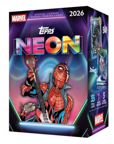 2026 Topps Neon Marvel Value Box, Spider-Man art