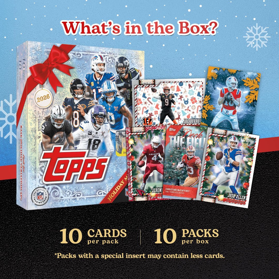 2026 Topps NFL Holiday Mega Box preview 5