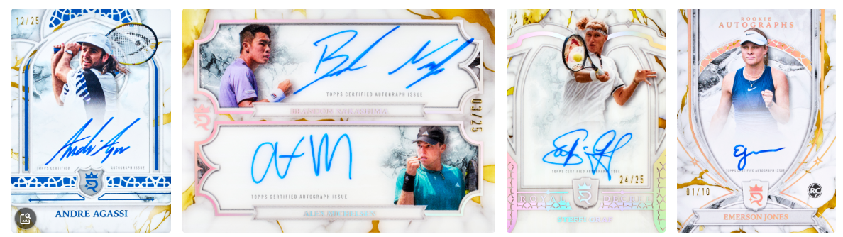 2026 Topps Royalty Tennis example autograph cards