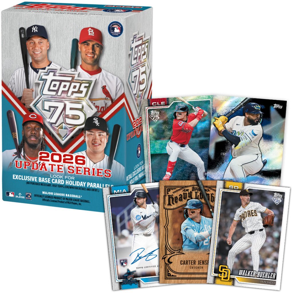 2026 Topps Update Series Baseball Value Box with sample base, insert and rookie cards