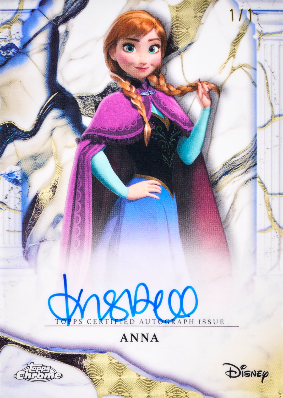 Anna Autograph 1/1 (Topps Chrome) Topps Vault Disney card
