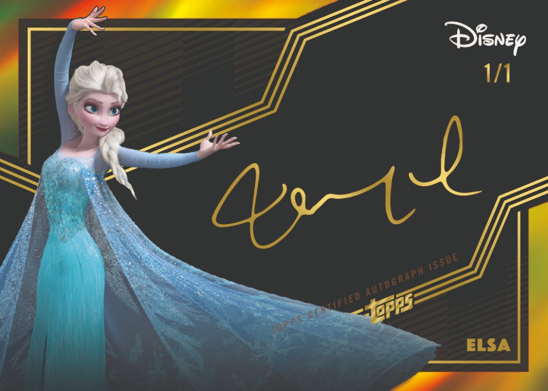 Elsa Autograph 1/1 Topps Vault Disney card