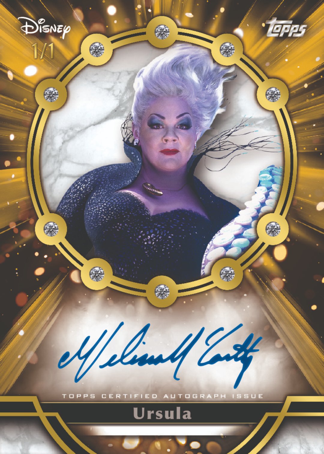 Ursula Autograph 1/1 Topps Vault Disney card
