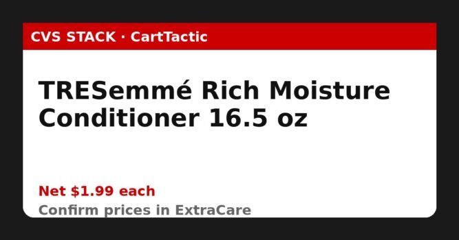 TRESemmé Rich Moisture Conditioner 16.5 oz (buy 2)