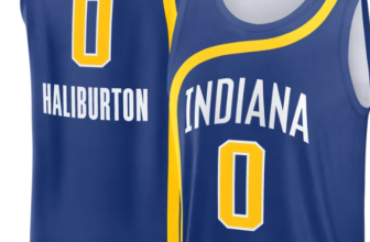 Tyrese Haliburton #0 Indiana Pacers Fanatics Fast Break Classic Edition jersey in royal, front and back