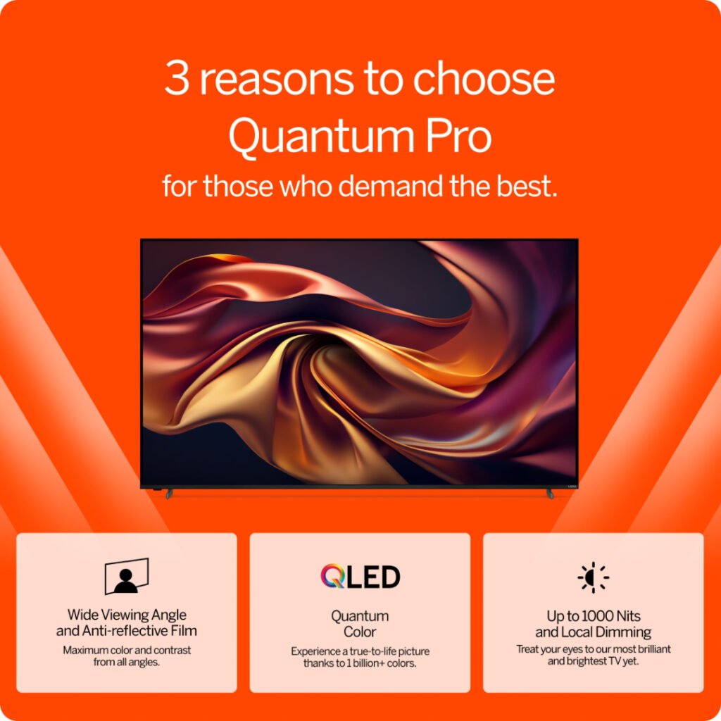 VIZIO 75" Quantum Pro 4K QLED HDR Smart TV (VQP75C-84) — Quantum Pro highlights