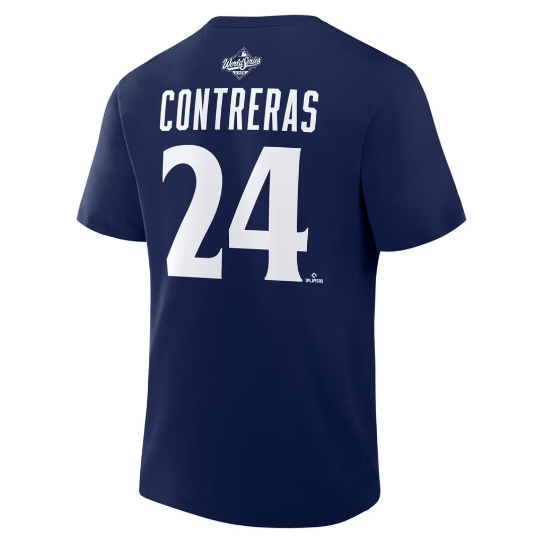 Contreras #24 Brewers navy tee, back angle