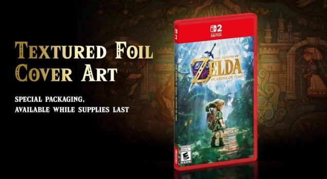 The Legend of Zelda: Ocarina of Time for Nintendo Switch 2 with textured foil cover art